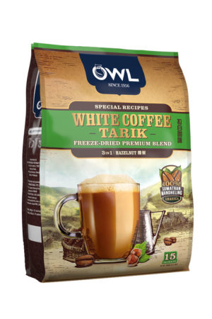 White Coffee Tarik – FREEZE Dried Premium Blend – 3 in 1 Hazelnut Flavor – 25 Dirhams (15 Sachets)