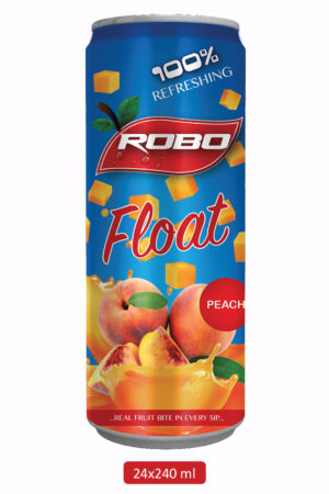 Robo Float Peach Juice – 240 ml (1 Tray x 24 cans)