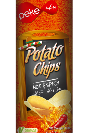 Peke Potato Chips HOT & Spicy 160g