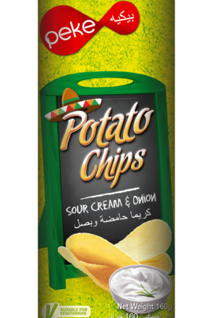 Peke Potato Chips Sour Cream & Onion 160g